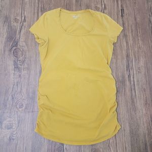 A Pea in the Pod Luxe Side Ruched Crew Neck - Yellow - Women's Size XS